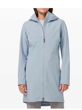 Lululemon Light Blue Women's Hooded Waterproof Jacket